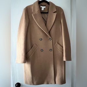 H&M wool blend knee high Camel Coat